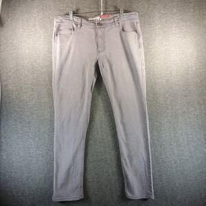 Kayden. K Jeans Men 34/32 Skinny Light Grey/Black Wash Skater Grunge